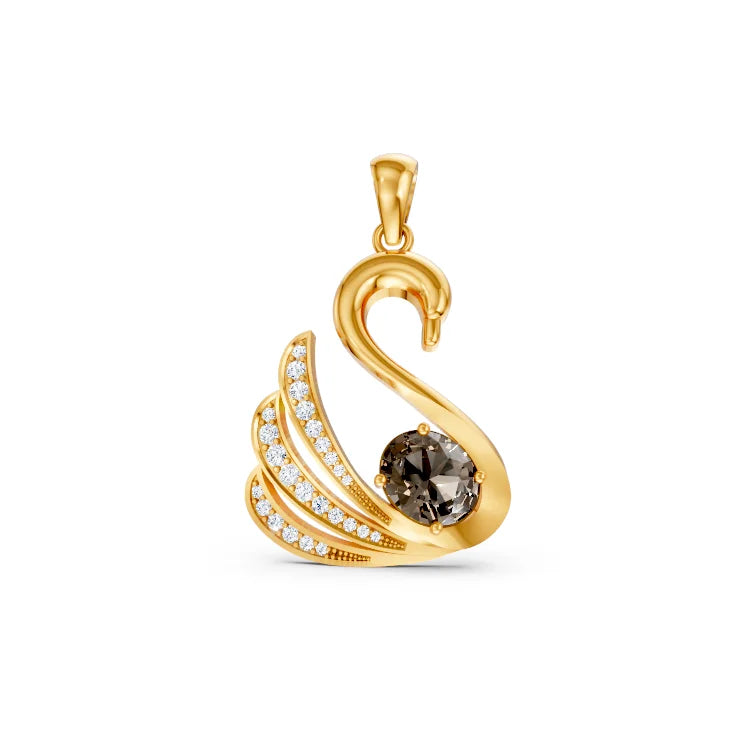 Moissanite 9K and 14K gold pendant