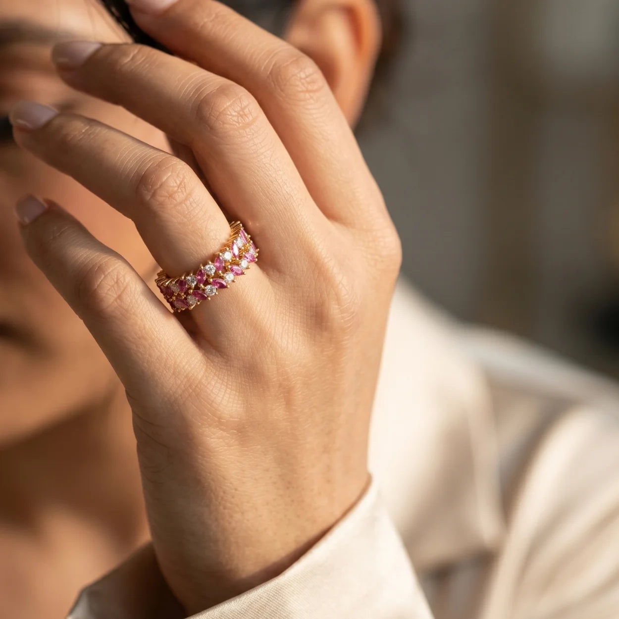 Marquise Crown Ring