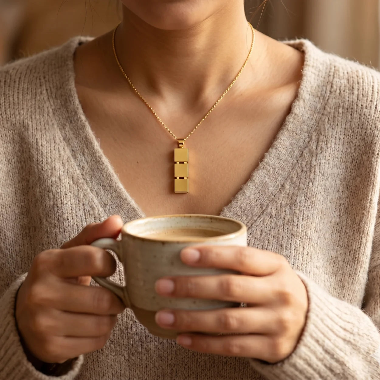 Connected Squares Pendant
