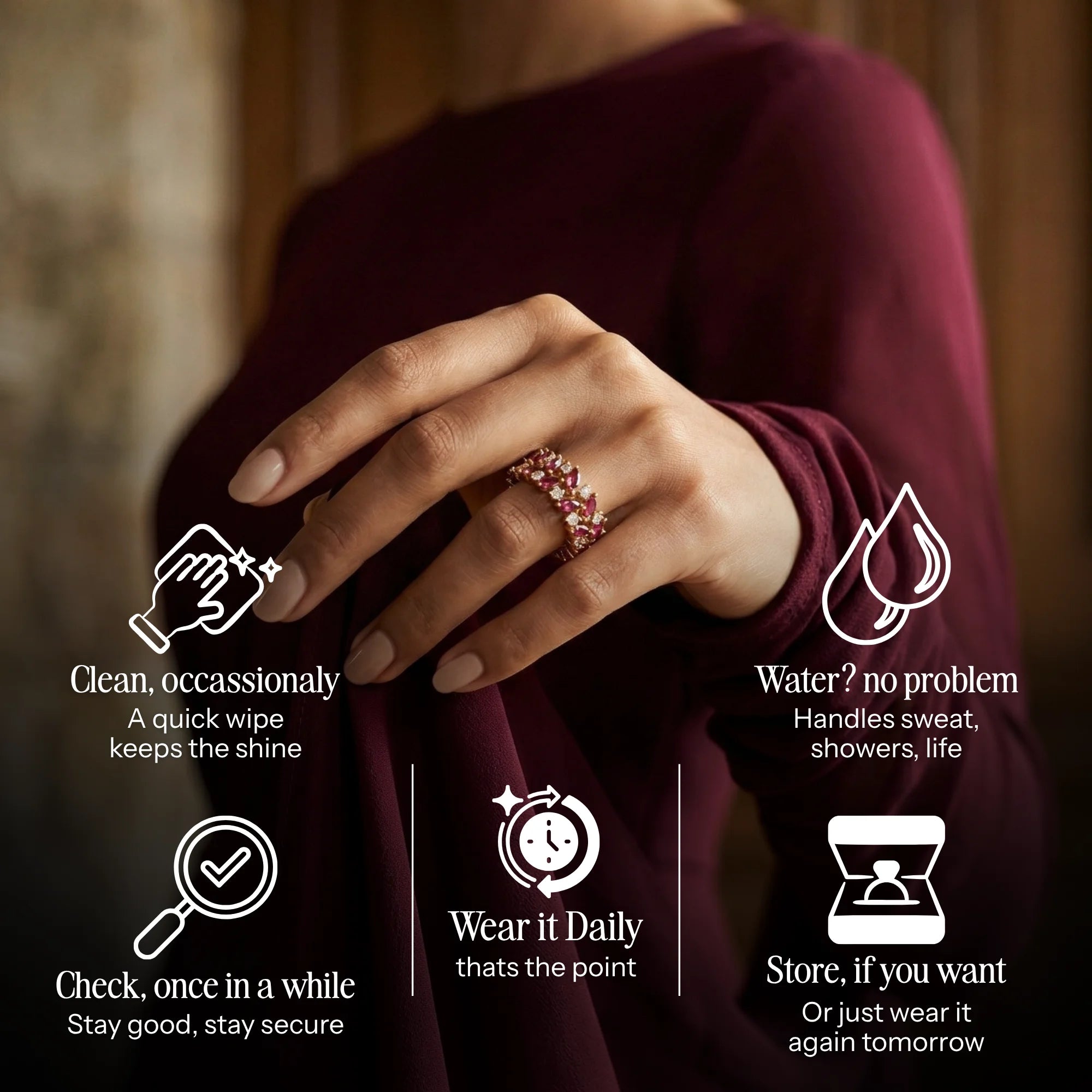 Marquise Crown Ring