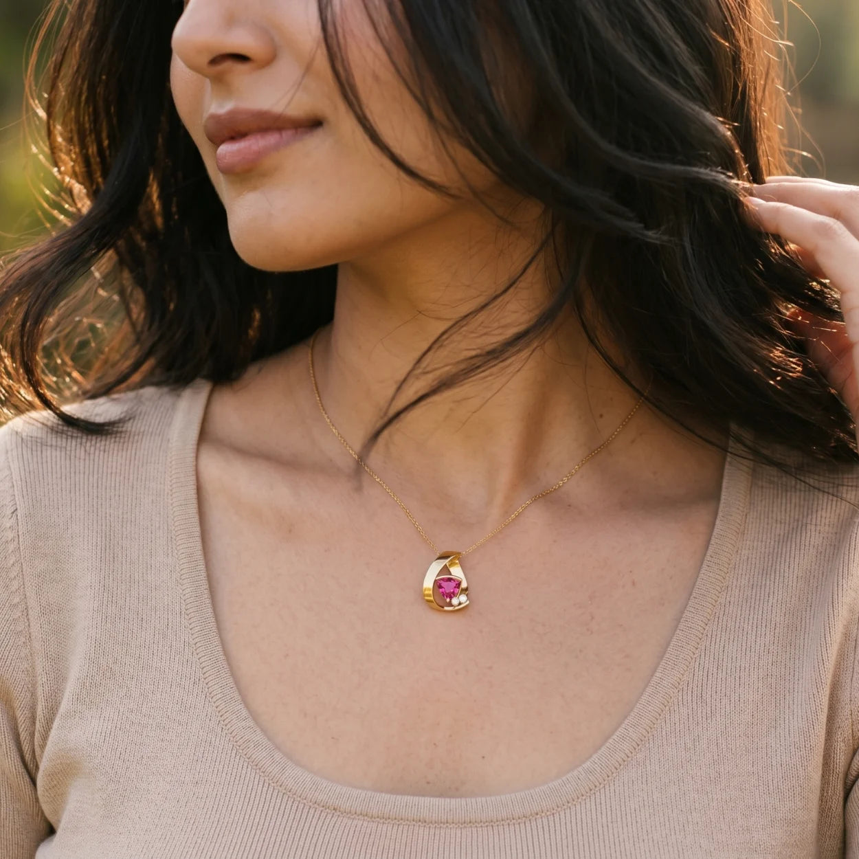 Verde Trillion Pendant