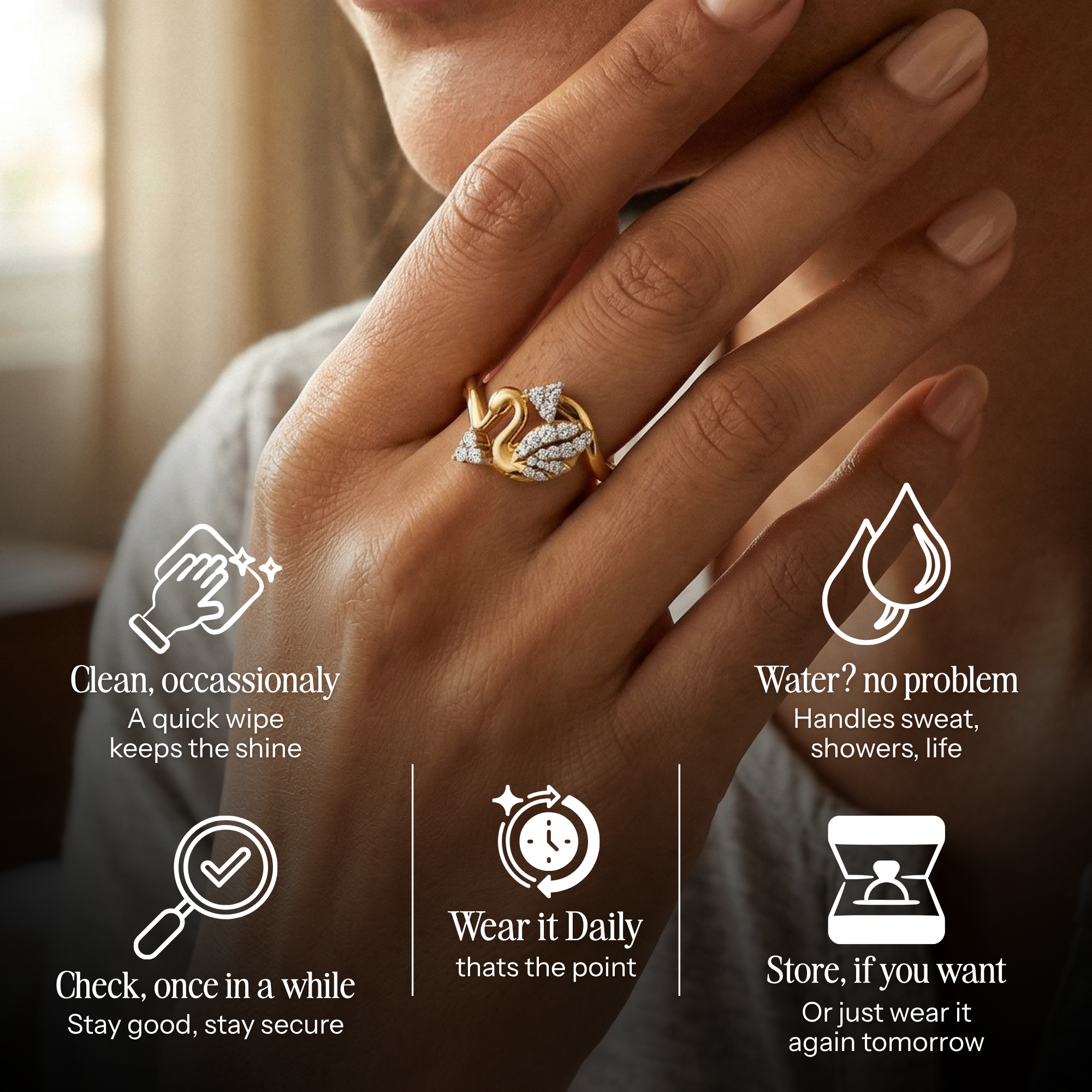 Swan Reverie Ring