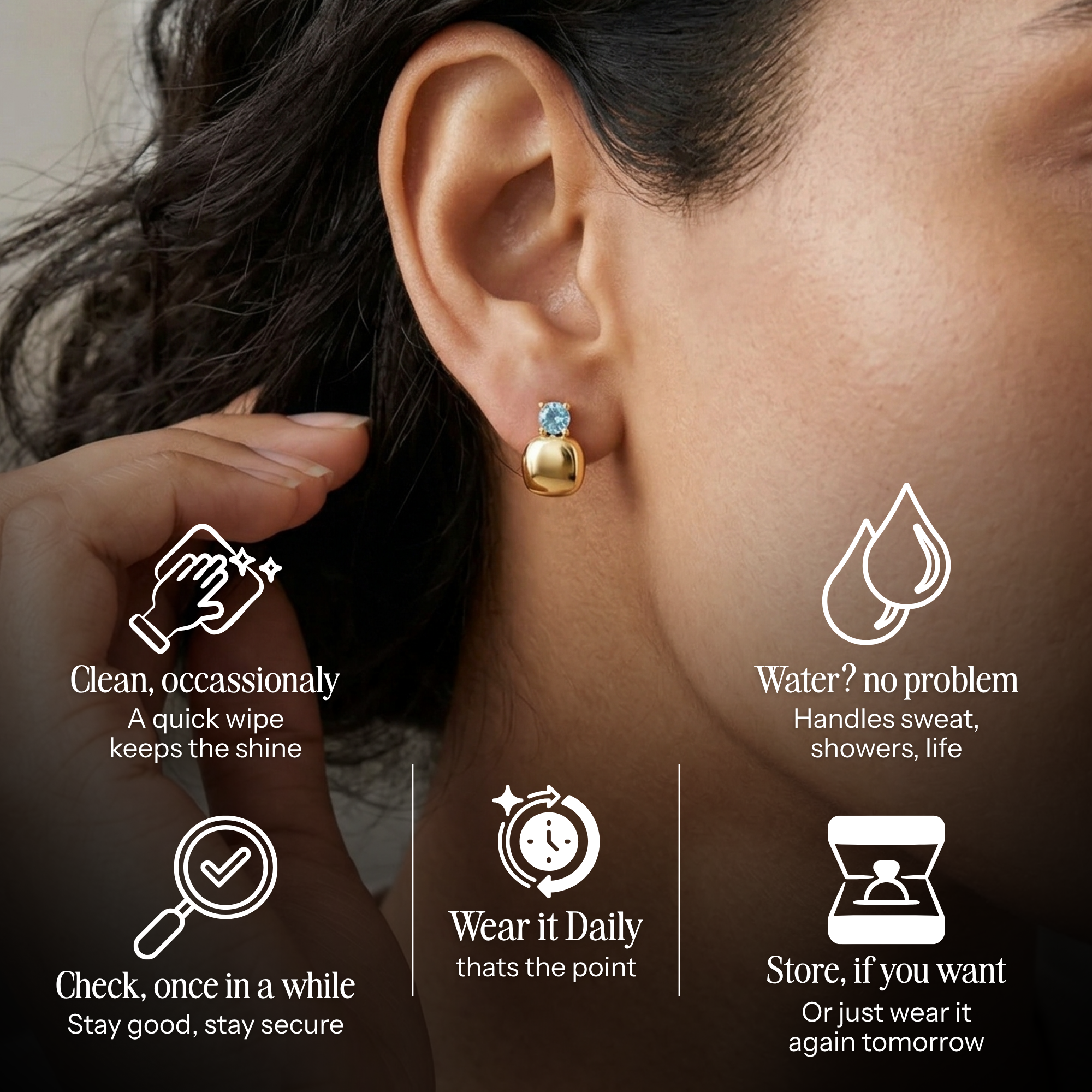 Cushion Glow Studs
