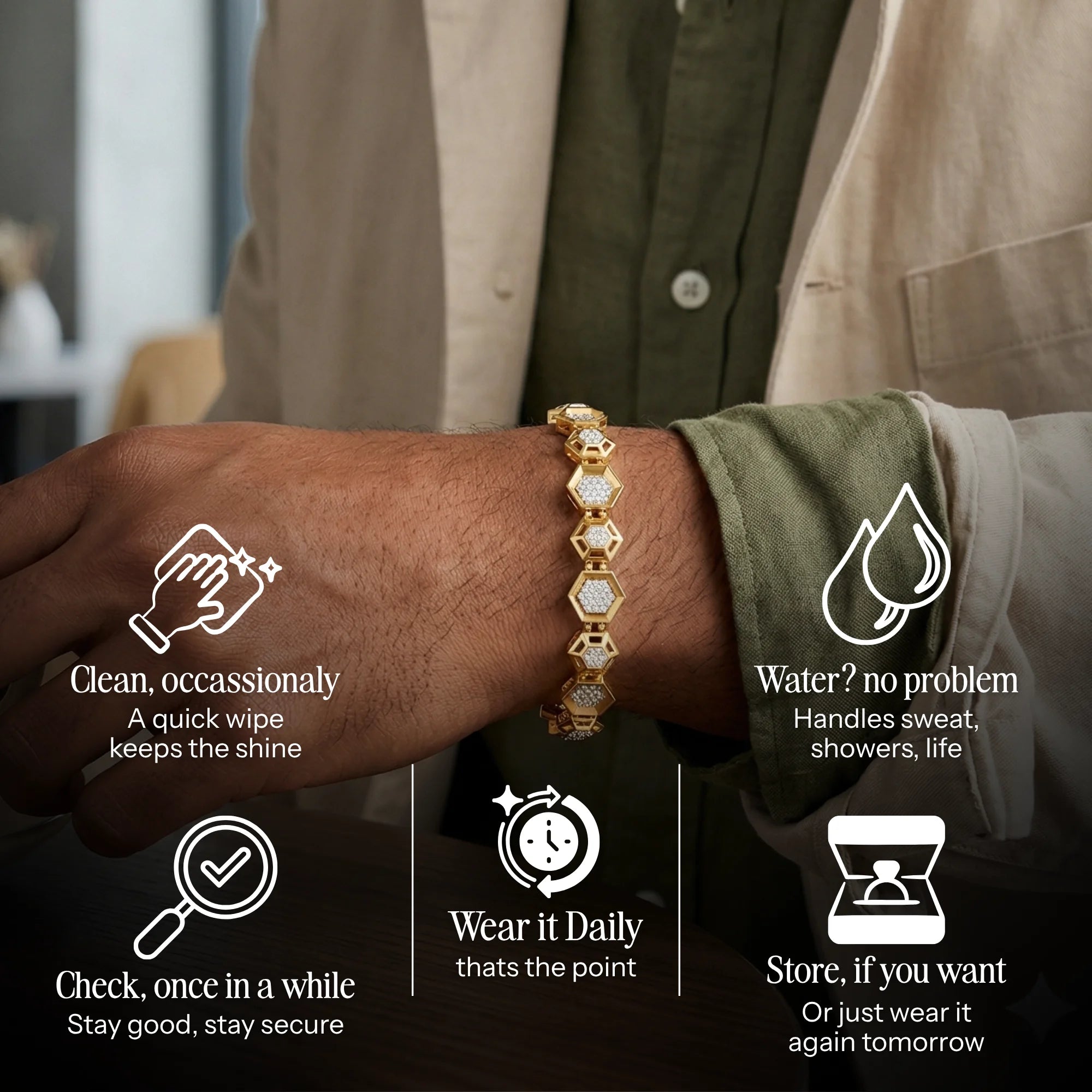 Hexa Grid Bracelet