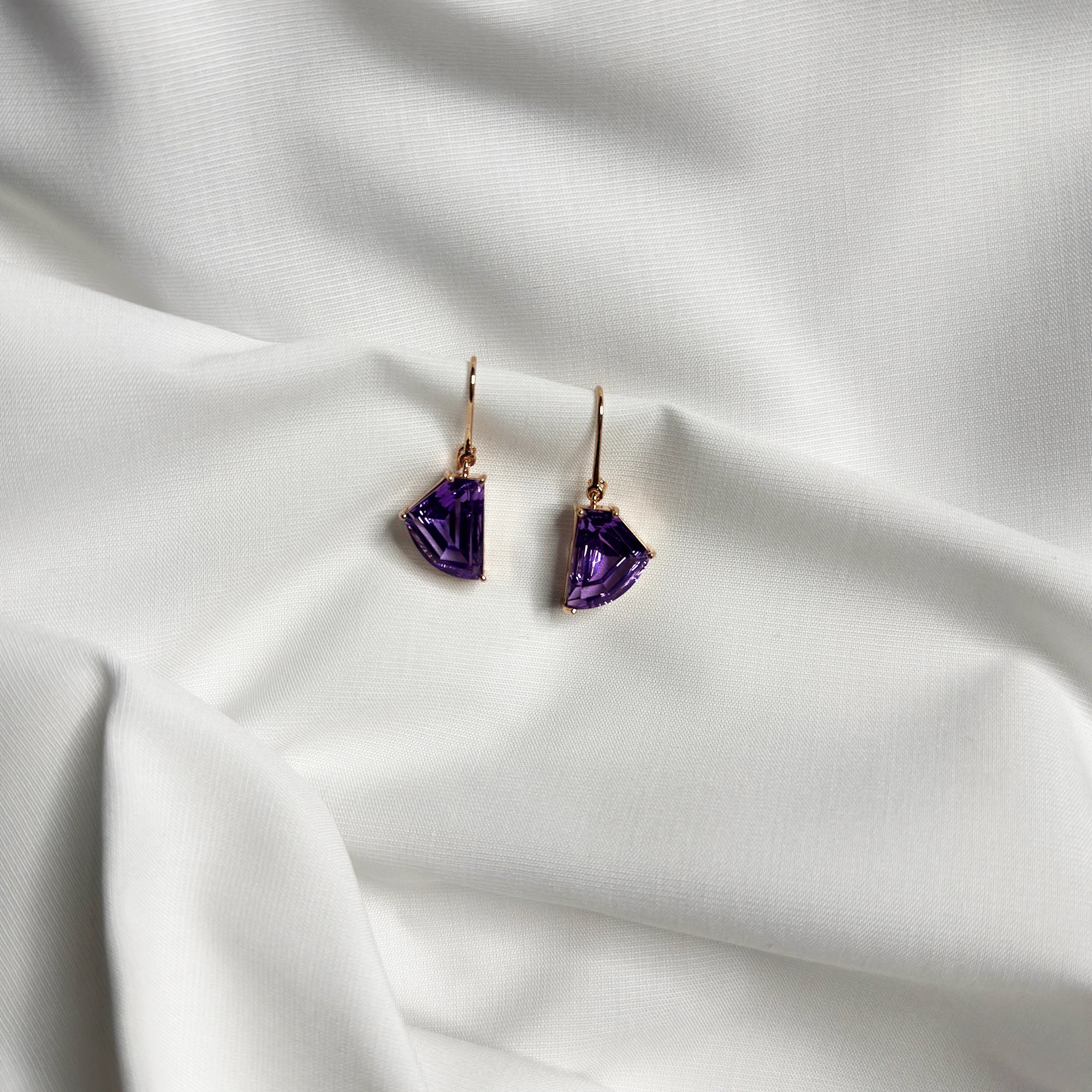 Amethyst Edge Earrings