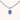 Gemstone Solitare Pendant White Gold American Diamond