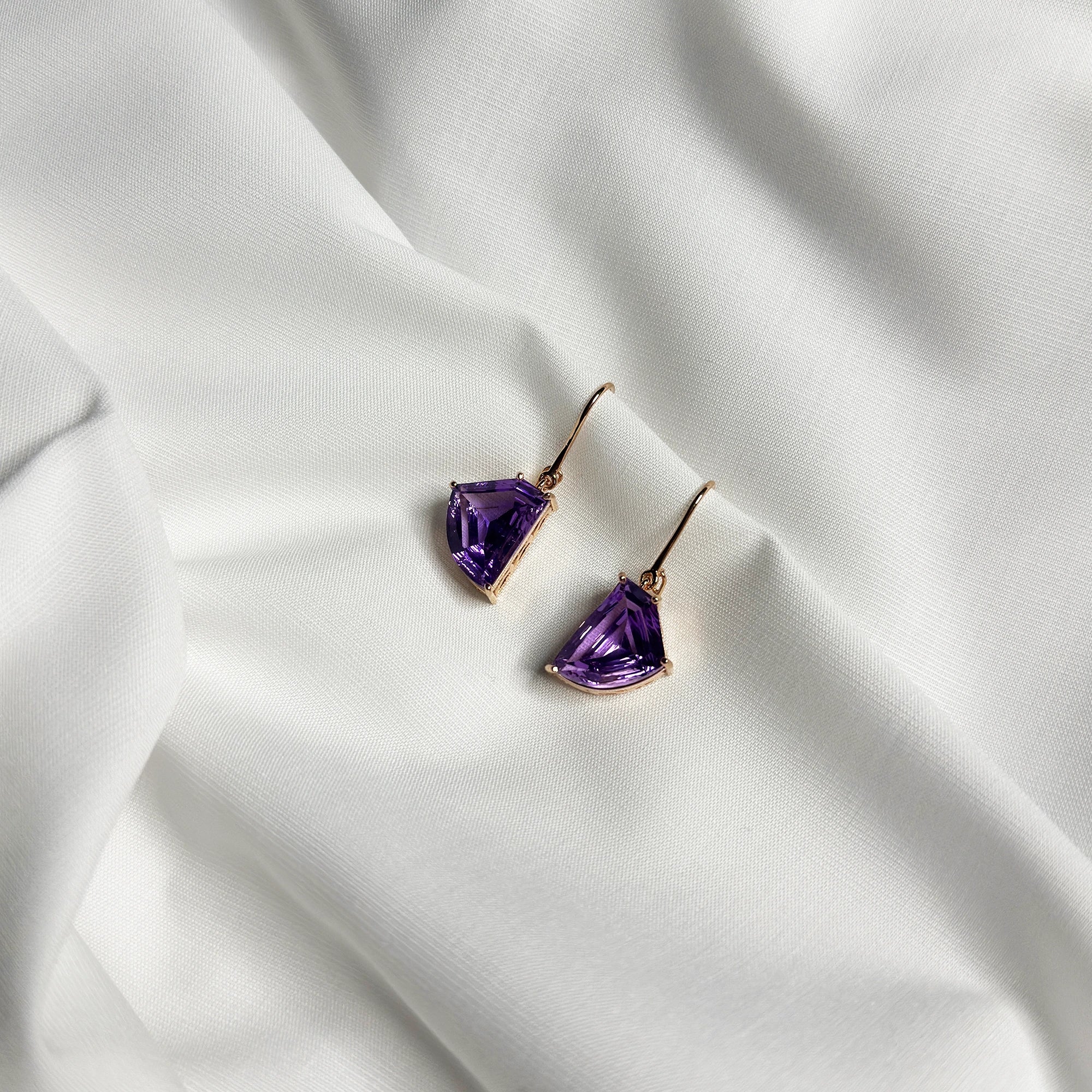 Amethyst Edge Earrings