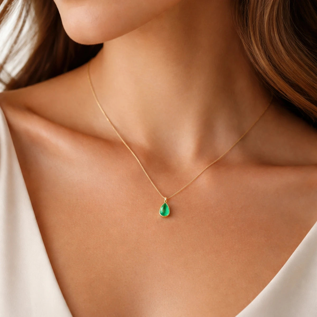 Gemstone 9K and 14K Gold pendant