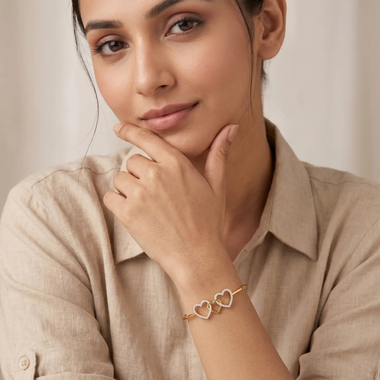 Trinity Heart Bangle