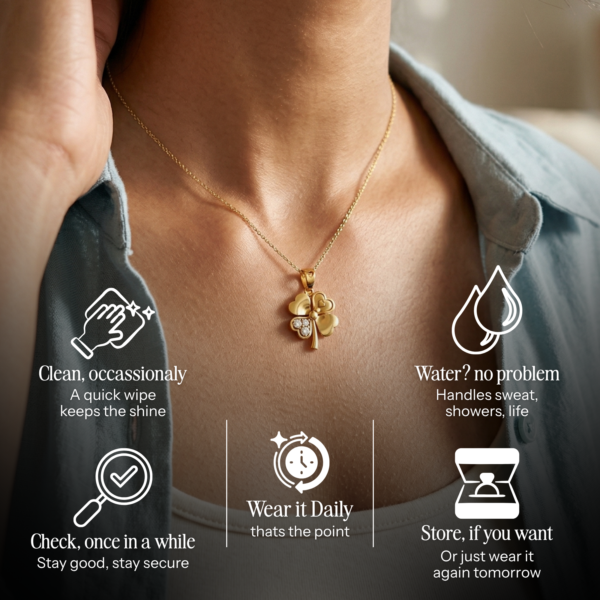 TriLeaf Charm Pendant