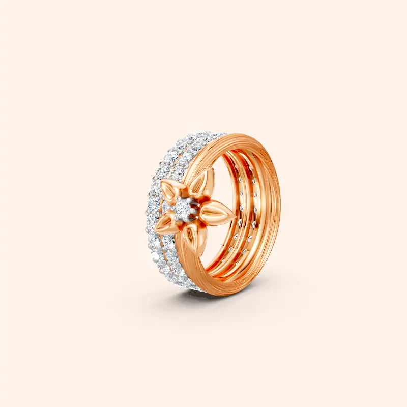 Petal Crown Moissanite Ring