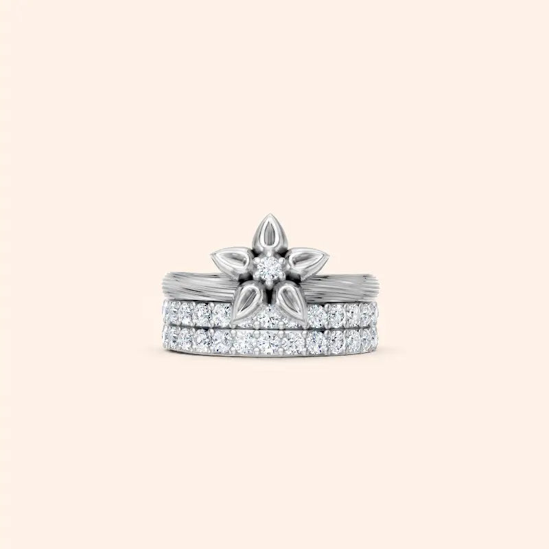 Petal Crown Moissanite Ring