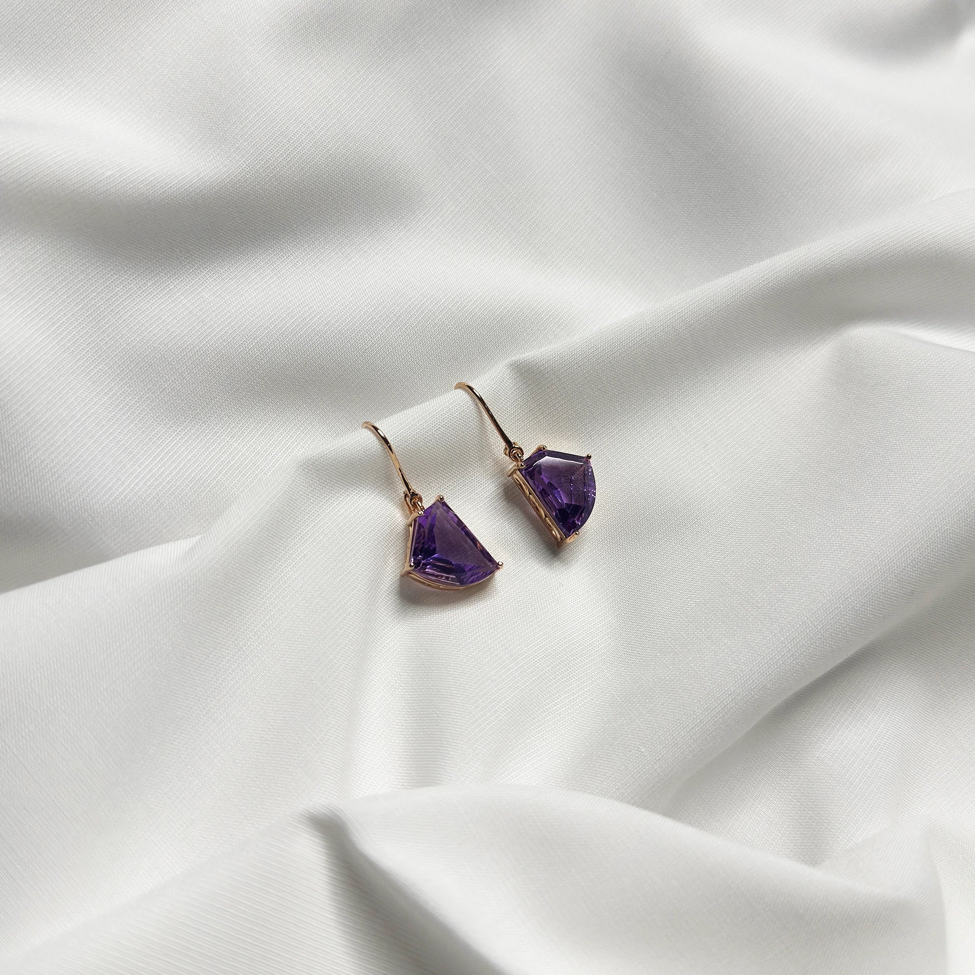 Amethyst Edge Earrings